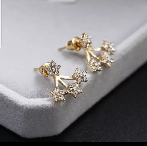 *Desiree* Stone Burst Layered Earrings - Picture 2 of 2